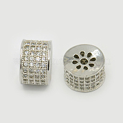 Латунные микро проложить кубического циркония бусы ZIRC-F001-85P
