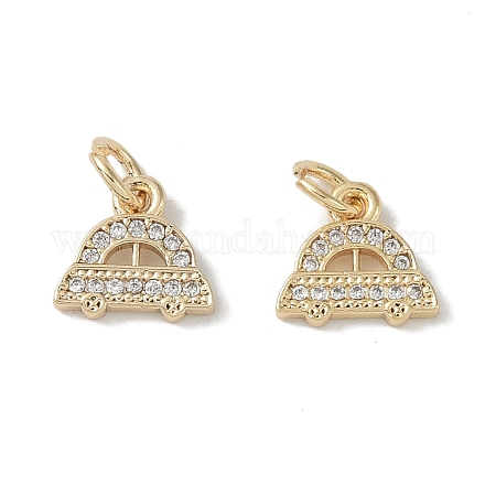 Латунные микропаве прозрачные подвески с фианитом KK-S367-13B-1