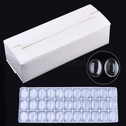 Прозрачные стеклянные кабошоны GGLA-R022-30x40-B-1