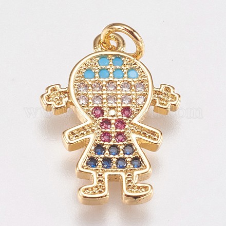 Латунные микро проложить кубического циркония подвески KK-I614-062G-1
