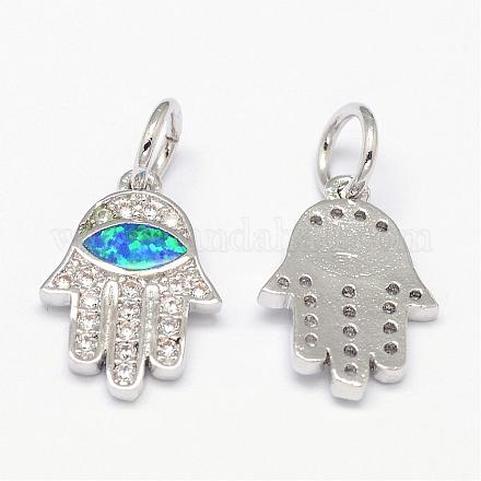Латунные микро проложить кубического циркония подвески ZIRC-G062-02P-1