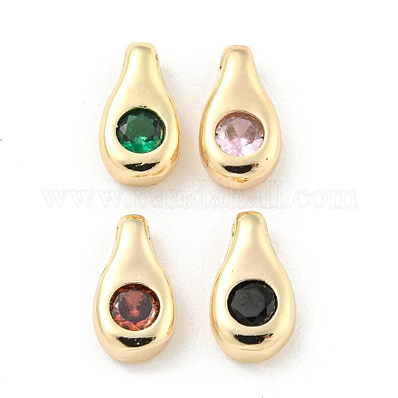 Латунь стекло кулоны KK-L211-013G-1