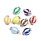 Resin Rhinestone Beads, Candy, with Brass Findings, Stripe, 20~20.5x15.5~16mm, Hole: 2.2mm