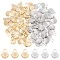 100Pcs 2 Styles 304 Stainless Steel Charms, Laser Cut, Scallop Shell Shape, Mixed Color, 7.5x5.5~6x0.5mm, Hole: 1mm, 50pcs/style