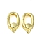 Brass Spring Gate Rings, Cadmium Free & Nickel Free & Lead Free, Oval, Golden, 12x6.5x2.5mm, Hole: 1mm