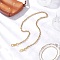 304 Stainless Steel Cable Chain Purse Chains, with Alloy Clasps, Golden, 600mm