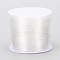 Round Crystal Elastic Stretch Thread, for Bracelets Gemstone Jewelry Making Beading Craft, White, 0.6mm, about 92.9 yards(85m)/roll