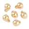 CCB Plastic Pendants, Round, Light Gold, 16x11.5mm, Hole: 2mm