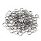 50Pcs Adjustable 304 Stainless Steel Finger Rings Findings, Flat Round Pad Ring Base Settings, Stainless Steel Color, US Size 7 3/4(17.9mm), Tray: 8mm