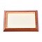 Rectangle Wood Pesentation Jewelry Bracelets Display Tray, Covered with Microfiber, Coin Stone Organizer, Antique White, 18x11.5x2cm
