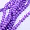 Natural Mashan Jade Round Beads Strands, Dyed, Blue Violet, 8mm, Hole: 1mm, about 48pcs/strand, 15 inch