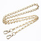 Bag Chains Straps, Brass Cable Link Chains and Iron Cable Link Chains, with Alloy Swivel Clasps, for Bag Replacement Accessories, Light Gold, 110x1.2cm