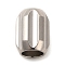 Non-Tarnish 304 Stainless Steel Glazed European Beads, Large Hole Beads, Grooved Beads, Column, Stainless Steel Color, 13x10mm, Hole: 6mm