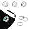 3Pcs 3 Size 304 Stainless Steel Grooved Finger Ring Settings, Ring Core Blank, for Inlay Ring Jewelry Making, Stainless Steel Color, US Size 9(18.9mm), Groove: 5~9mm, 1Pc/size