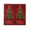 Christmas Theme Self-Adhesive Stickers, for Party Decorative Presents, Rectangle, Christmas Tree Pattern, 104x105x5mm, stickers: 100x50mm, 2pcs/sheet, 25 sheets/bag.