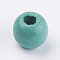 Natural Wood Beads, Dyed, Round, 14x13mm, Hole: 3.5~4.5mm, about 680pcs/500g
