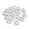 Glass Beads, for Jewelry Making, Cat, Silver, 12.5x14x6.5mm, Hole: 1mm