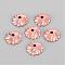 Brass Flower Bead Caps, Rose Gold, 7x2mm, Hole: 1mm, about 99pcs/10g