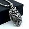 Vintage Stainless Steel Owl Pendant Necklaces for Women, Stainless Steel Color