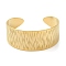 Ion Plating(IP) 304 Stainless Steel Bangles, Wide Cuff Bangles, Jewelry for Women, Real 18K Gold Plated, Inner Diameter: 2-3/8 inch(5.9cm)