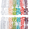 588Pcs 7 Style Opaque & Transparent Colours Luster Glass Round Bugle Beads, Round Hole, Mixed Color, 5~6x4~6mm, Hole: 1.8mm, 84Pcs/style