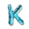 Transparent Resin Alphabet Pendants, Letter Charms, Letter.K, 41~45x33~52.5x8mm, Hole: 3.5mm