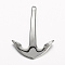 Tarnish Resistant 304 Stainless Steel Pendants, Anchor, Stainless Steel Color, 41x31x8mm, Hole: 5.5x7mm