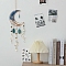 Moon Natural Quartz Crystal & Agate Woven Net Suncatchers, Chakra Theme Hanging Pendant Decorations with Glass Beaded, 660mm