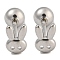 304 Stainless Steel Cartilage Earrings, Stainless Steel Color, Rabbit, 6x4mm