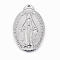 Non-Tarnish 304 Stainless Steel Pendants, Oval with Virgin Mary, Stainless Steel Color, 31.5x21x3mm, Hole: 2mm