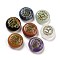 7 Chakra Natural Gemstone Beads Sets, No Hole/Undrilled, Crystal Therapy Healing Stones for Reiki Balancing, Flat Round, 18~18.5x6.5~7.5mm, 7pcs/set