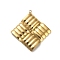 304 Stainless Steel Pendants, Rhombus Charm, Golden, 43x40.5x3.5mm, Hole: 2mm