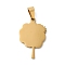 Ion Plating(IP) 304 Stainless Steel Pendants, Stamping Blank Tag, Clover Charm, Golden, 27.5x18x1mm, Hole: 6.5x4mm