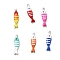 304 Stainless Steel Enamel Charms, Marine Animal, Stainless Steel Color, Fish, 18.5x4.5x2mm, Hole: 0.9mm