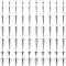 70Pcs 7 Styles 303 Stainless Steel Pendants, Cone Charm, Stainless Steel Color, 5.8~18x2~7mm, Hole: 1.2~2mm, 10pcs/style