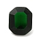 Pointed Back Glass Rhinestone Cabochons, Rectangle, Faceted, Sea Green, 12x10x5~6mm