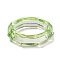 Transparent Acrylic Finger Rings, Octagon, Light Green, US Size 5 1/2(16.1mm)
