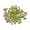 6/0 Opaque Glass Seed Beads, Round Hole, Rondelle, Light Khaki, 4~4.5x3~4mm, Hole: 0.8~1.5mm