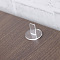 Acrylic Craft Blank Photo Frame Stand, Rectangle Acrylic Sign Holders, with Round Base, Clear, Base: 30mm, Rectangle: 30x15mm, 10pcs/bag