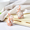 Natural Red Netstone Home Display Decorations, 3D Rabbit, 22x40mm