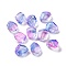Baking Paint Transparent Glass Beads, with Giltter Power, Nuggets, Mauve, 12x9.5x7mm, Hole: 1.2mm