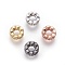 Brass Micro Pave Cubic Zirconia Beads, Ring, Clear, Mixed Color, 6~6.5x2.5mm, Hole: 3mm