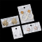 8Pcs 4 Styles Acrylic Earring Stud Display Cards, Rectangle with Cloud Pattern, Aqua, 2.95~5.95x2.95~5.95x0.2cm, Hole: 1.8~5mm, 2pcs/style