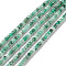 Natural Emerald Beads Strands, Faceted, Cube, 2x2mm, Hole: 0.5mm, about 164pcs/strand, 15.35 inch(39cm)