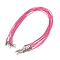 Waxed Cord Necklace Making, with Zinc Alloy Lobster Clasps, Platinum, Deep Pink, 17.8 inch~18 inch(45.5~46cm), 2mm