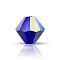 Preciosa® Crystal Beads, Czech Crystal, Bicone(451 69 302 Rondelle), 30240 200 Cobalt Blue AB, 6mm, Hole: 1mm