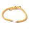 Adjustable Nylon Cotton Cord Making, with Rack Plating Brass Findings, Golden, Champagne Gold, 4-3/4~8-7/8 inch(12~22.5cm), 3mm, Hole: 2mm