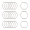 Tarnish Resistant 304 Stainless Steel Linking Ring, Hexagon, Stainless Steel Color, 20x22.5x0.8mm