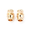 Brass Beads, Cadmium Free & Nickel Free & Lead Free, Column, Real 18K Gold Plated, 7.5x5mm, Hole: 2.7mm