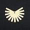 201 Stainless Steel Pendants, Laser Cut, Fan, Golden, 25.5x33x1mm, Hole: 1.6mm